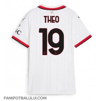 AC Milan Theo Hernandez #19 Tricou Fotbal Replică 2024-25 Femei Deplasare
